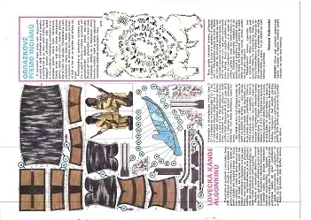 Lovecká kánoe Algonkinov - menšia mierka